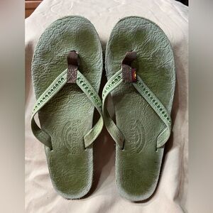 Women’s rainbow flip flops